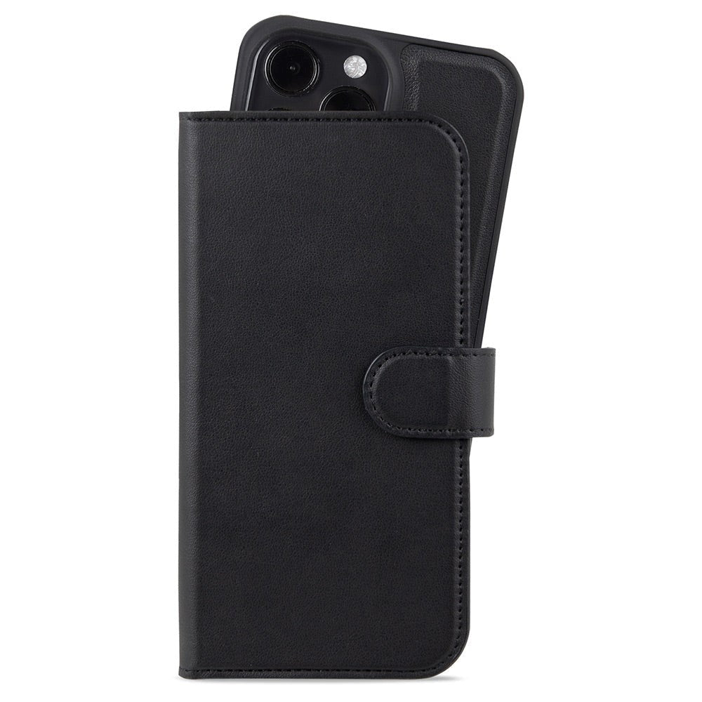 Holdit iPhone 15 Pro Wallet Case Magnet Plus - Mobil Cover - Black