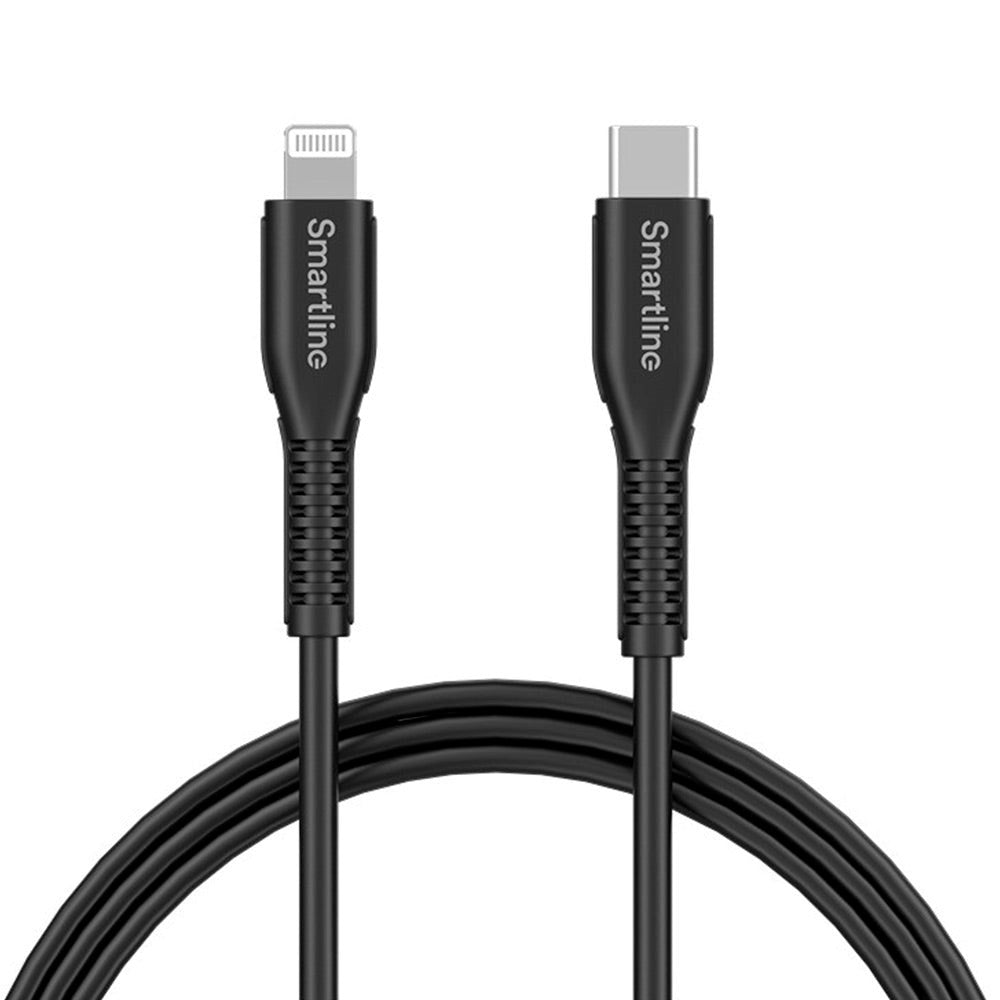 Smartline 15W USB-C til Lightning Kabel 2 Meter - Sort