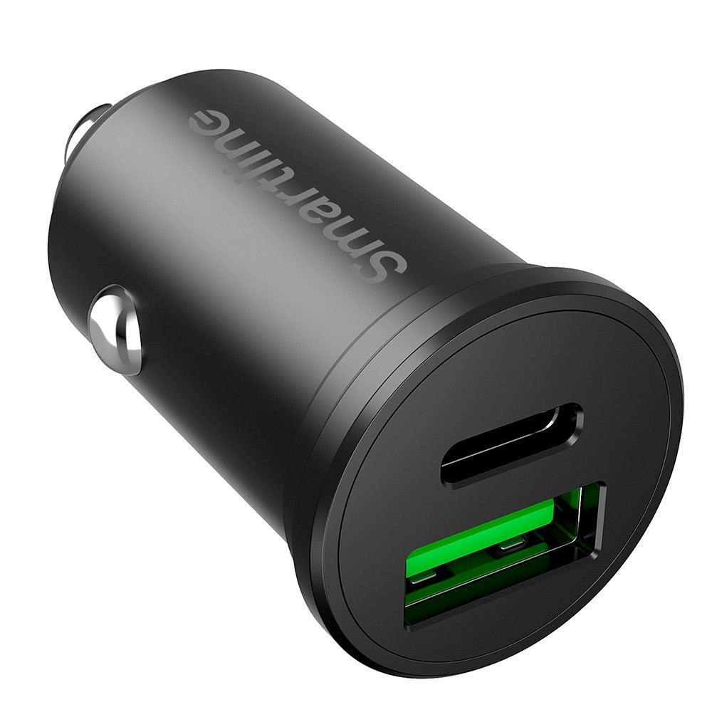 Smartline PD 45W Billader m. USB-C & USB-A - Sort