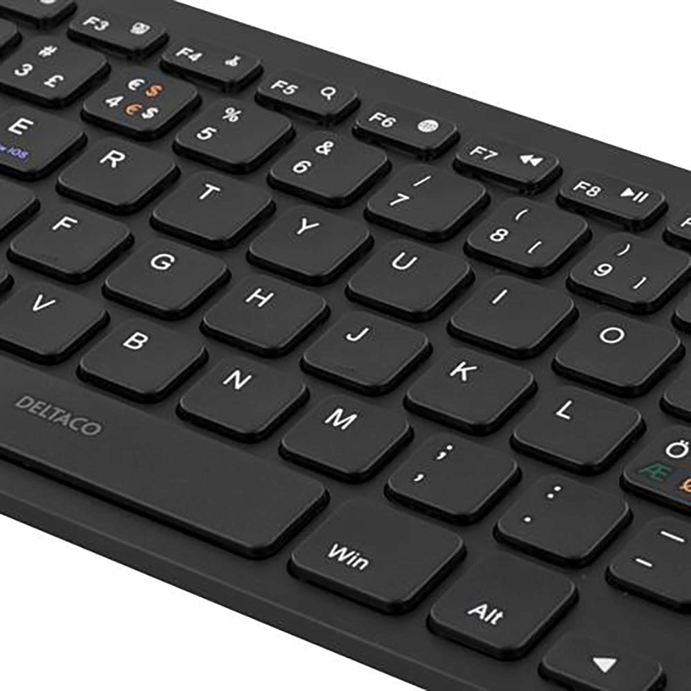 Universal Deltaco Bluetooth Keyboard TB-631 m. Dansk Tastatur Sort