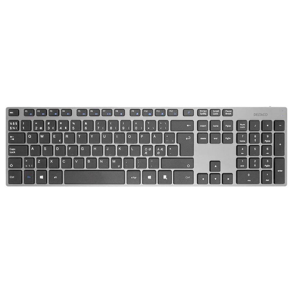 Deltaco Ultra Slim Aluminium Wireless Tastatur - Sort