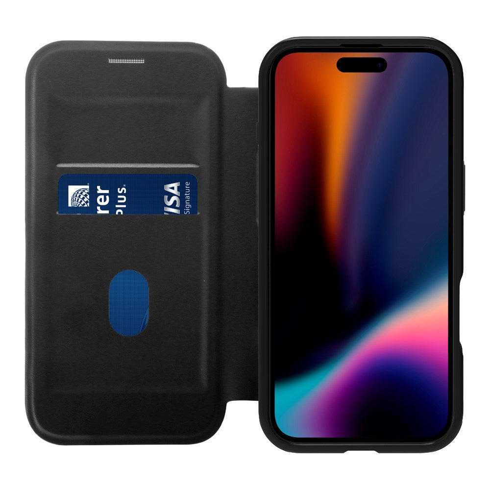 iPhone Air X2O Mag Wallet Flip Case m. Indbygget Kortholder - Sort