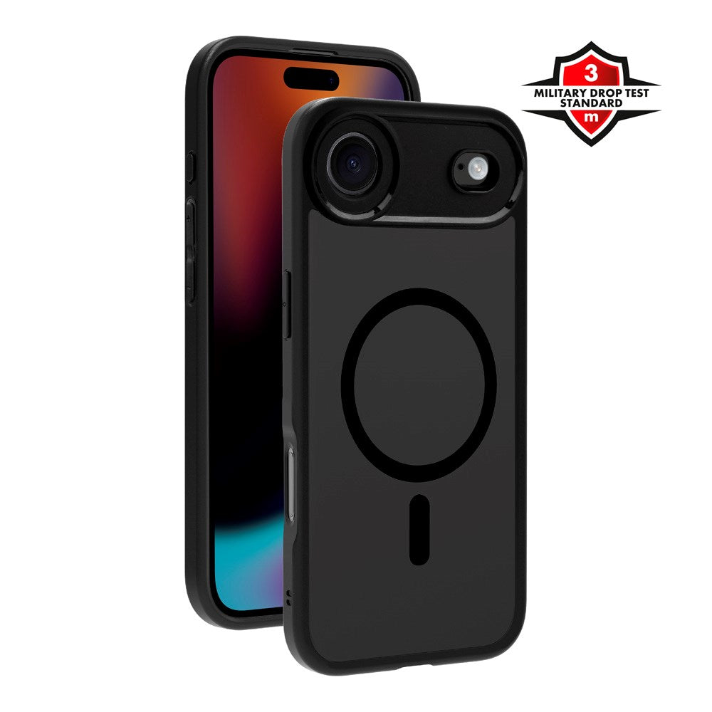 X2O iPhone Air Mag Frosted Mobil Cover - MagSafe Kompatibel - Mat Sort