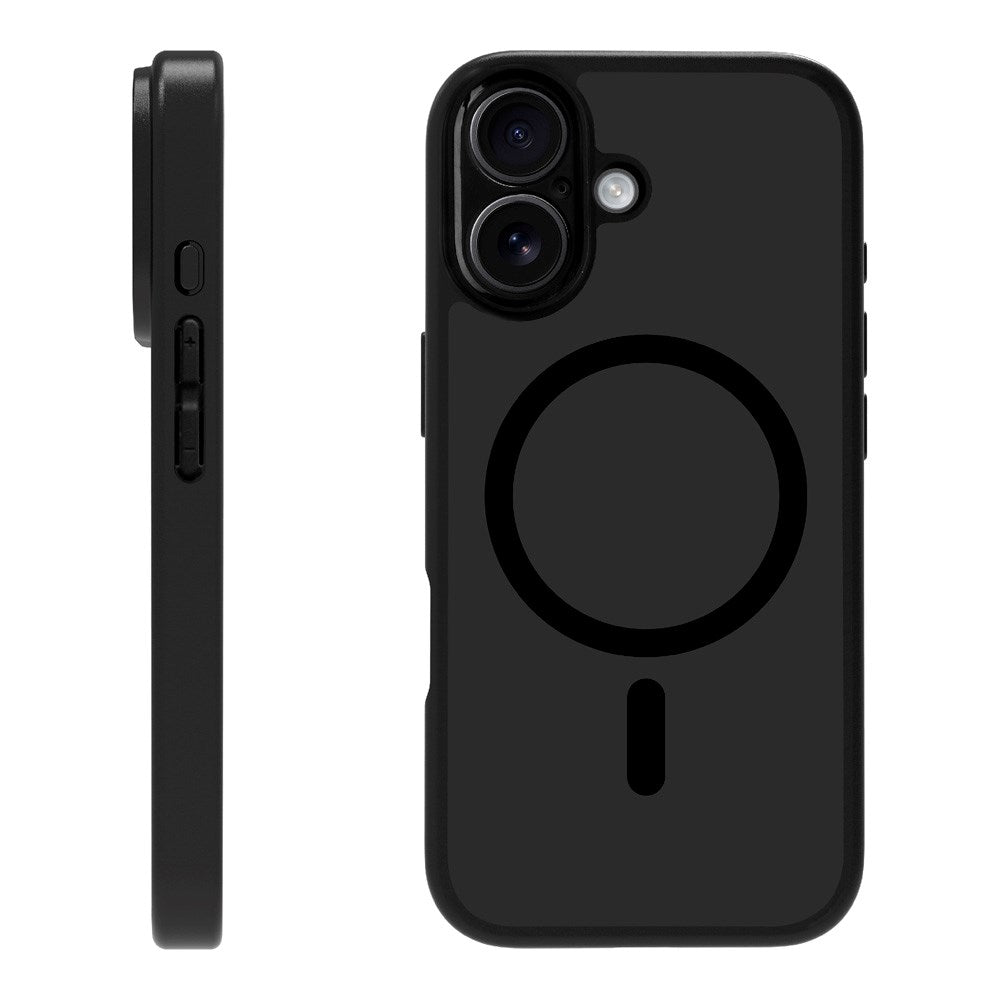 X2O iPhone 17 Mag Frosted Mobil Cover - MagSafe Kompatibel - Mat Sort