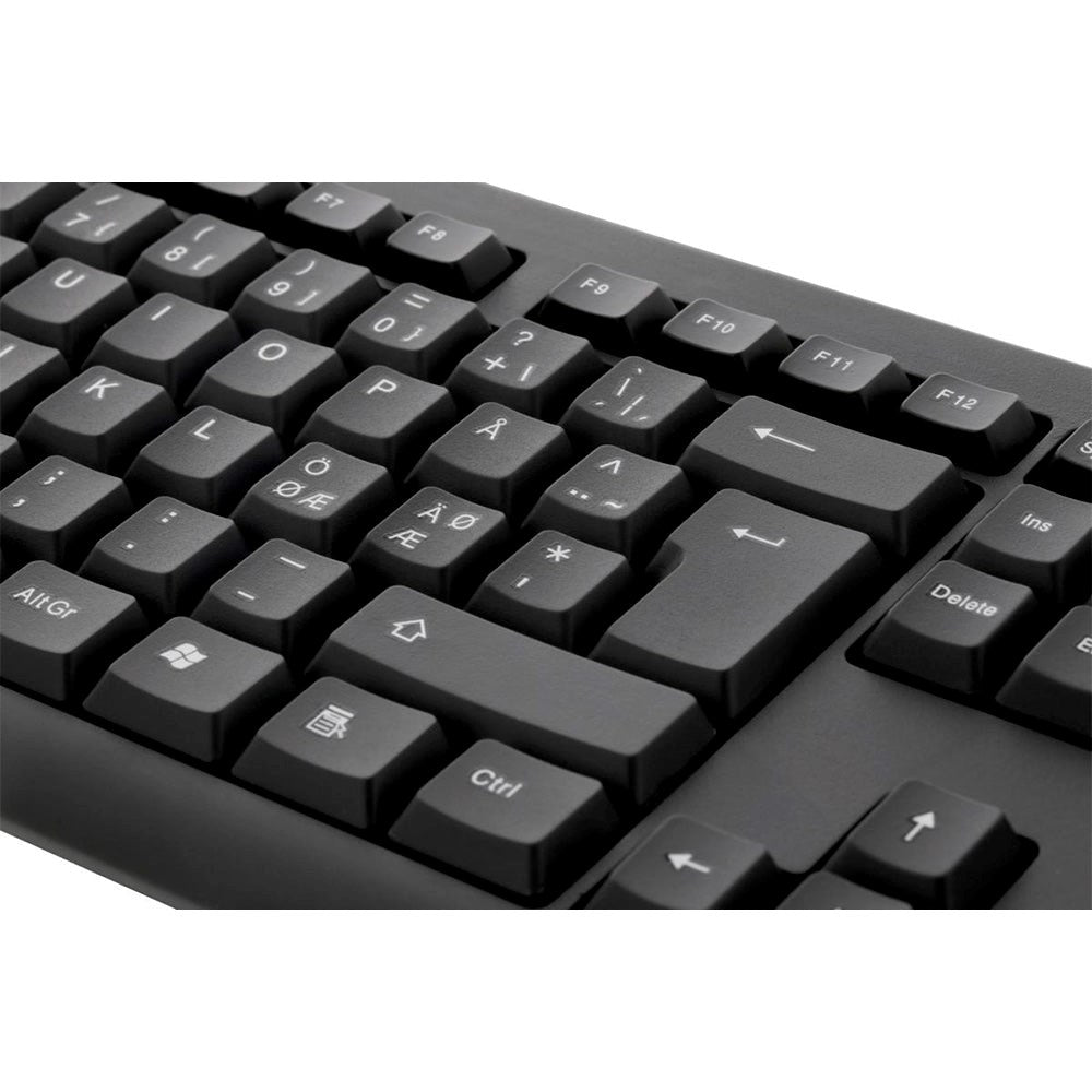 Deltaco Kablet Tastatur m. Nordisk Layout - Sort