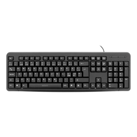 Deltaco Kablet Tastatur m. Nordisk Layout - Sort