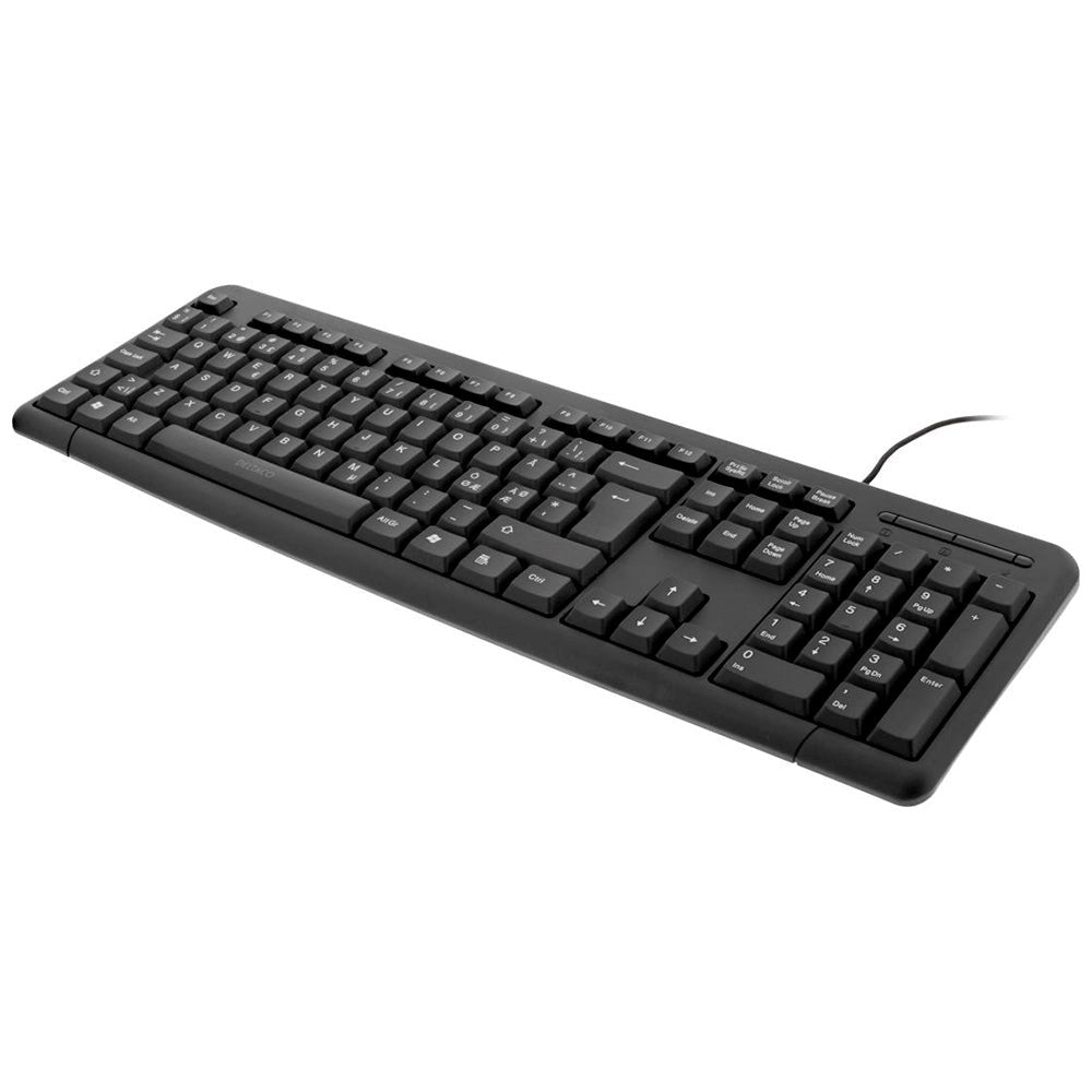 Deltaco Kablet Tastatur m. Nordisk Layout - Sort