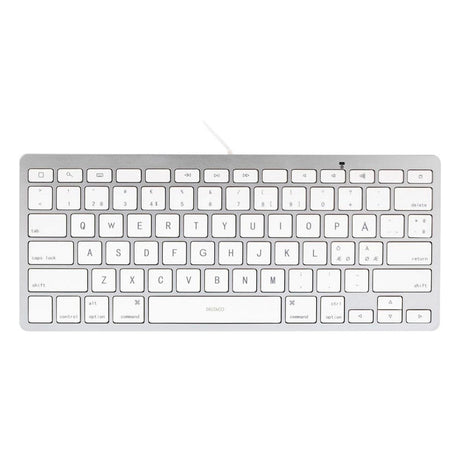 Deltaco Lightning Keyboard til iOS m. Nordisk Layout - Hvid / Sølv