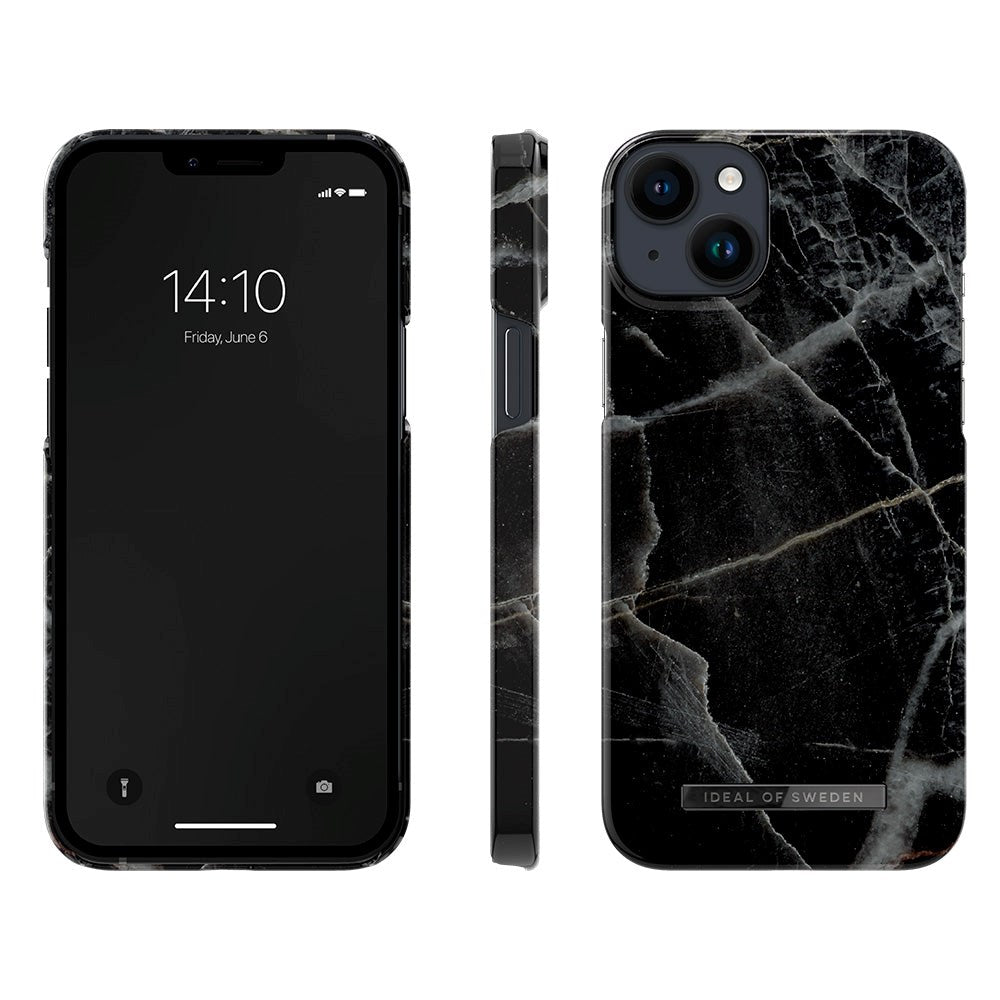 iDeal Of Sweden iPhone 14 Plus Fashion Cover - Black Thunder Marble (DEMO)