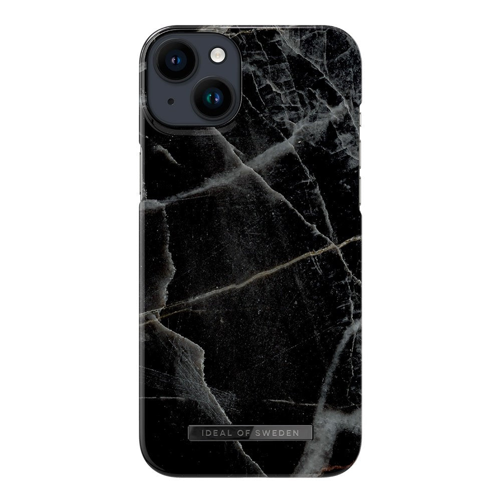 iDeal Of Sweden iPhone 14 Plus Fashion Cover - Black Thunder Marble