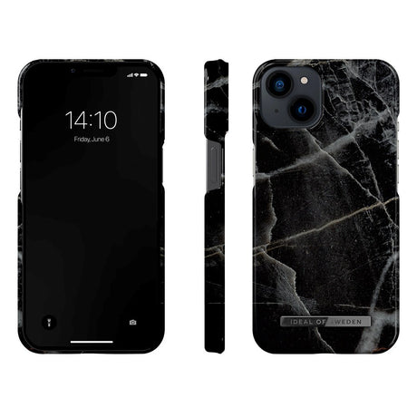 iDeal Of Sweden iPhone 14 / 13 Fashion Cover - MagSafe Kompatibel - Black Thunder Marble