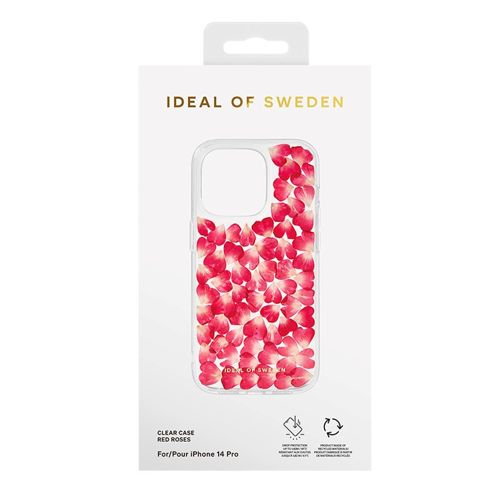 iPhone 15 iDeal Of Sweden Clear Cover - Red Roses