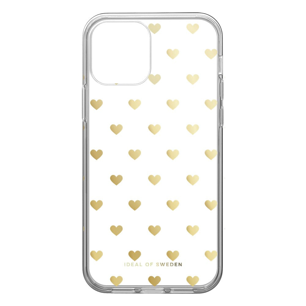 iPhone 12 / 12 Pro iDeal Of Sweden Clear Cover - Golden Hearts