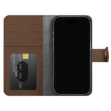 iPhone 15 Plus iDeal Of Sweden Magnet Wallet+ Flip Cover - Brun