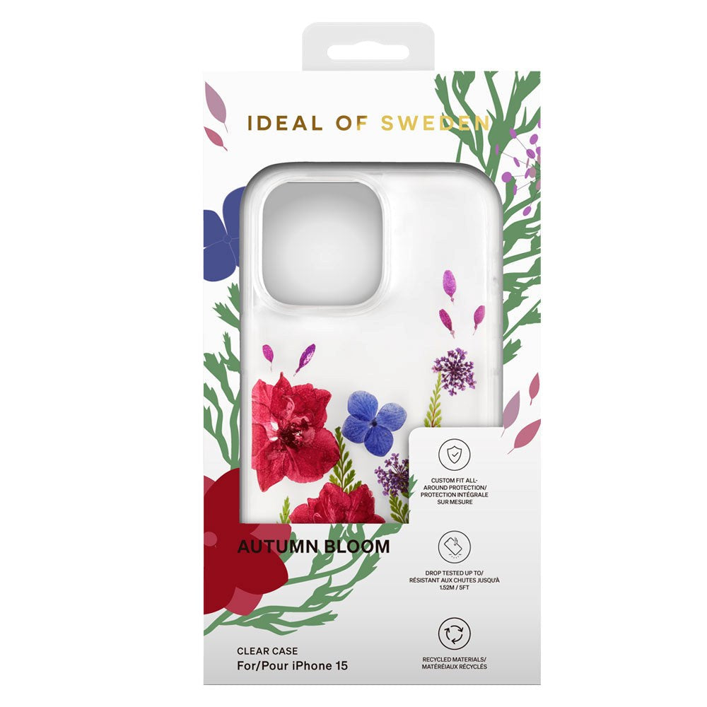 iPhone 15 iDeal Of Sweden Clear Cover - Autumn Bloom