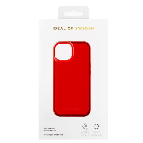 iPhone 15 iDeal Of Sweden Clear Cover - Radiant Red