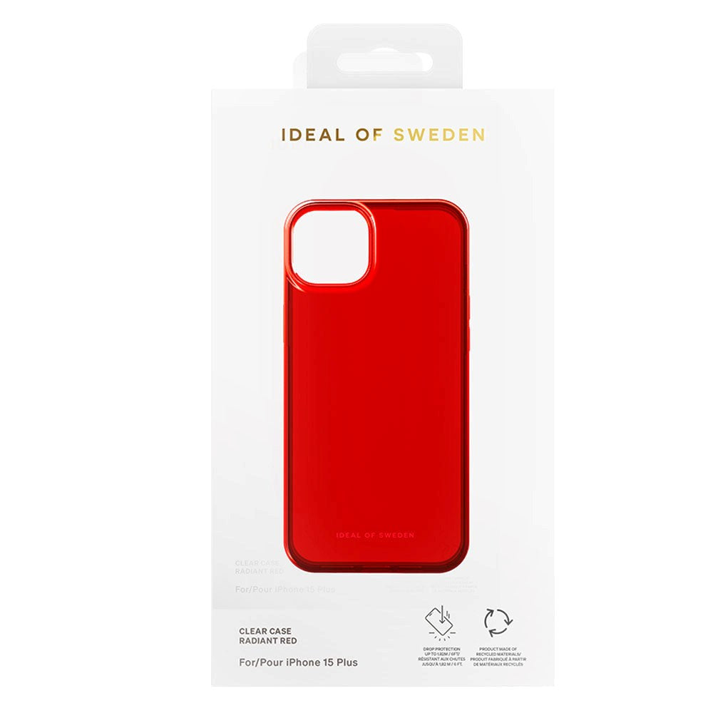 iPhone 15 Plus iDeal Of Sweden Clear Cover - Radiant Red