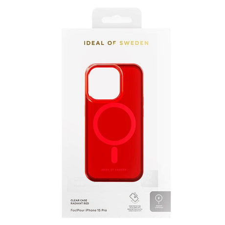 iPhone 15 Pro iDeal Of Sweden Clear Cover - MagSafe Kompatibel - Radiant Red