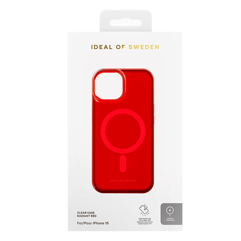 iPhone 15 Pro Max iDeal Of Sweden Clear Cover - MagSafe Kompatibel - Radiant Red