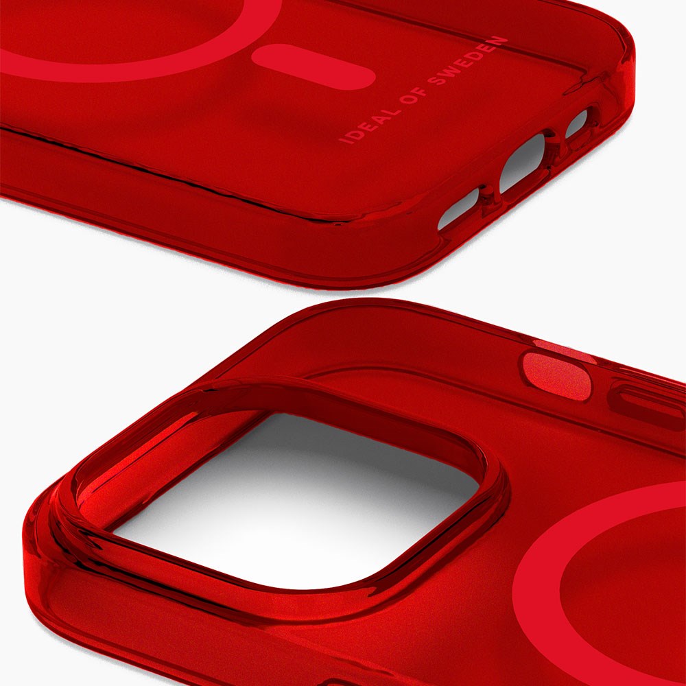 iPhone 15 Pro Max iDeal Of Sweden Clear Cover - MagSafe Kompatibel - Radiant Red