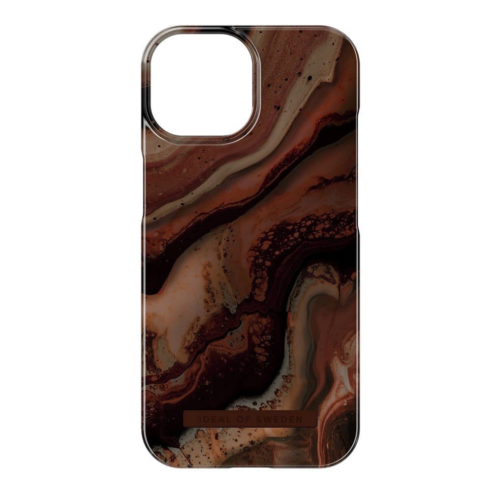 iDeal Of Sweden Fashion Case til iPhone 15 - Dark Amber Marble