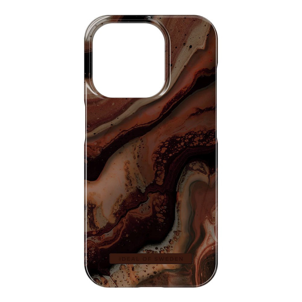 iDeal Of Sweden Fashion Cover til iPhone 15 Pro - MagSafe Kompatibelt - Dark Amber Marble