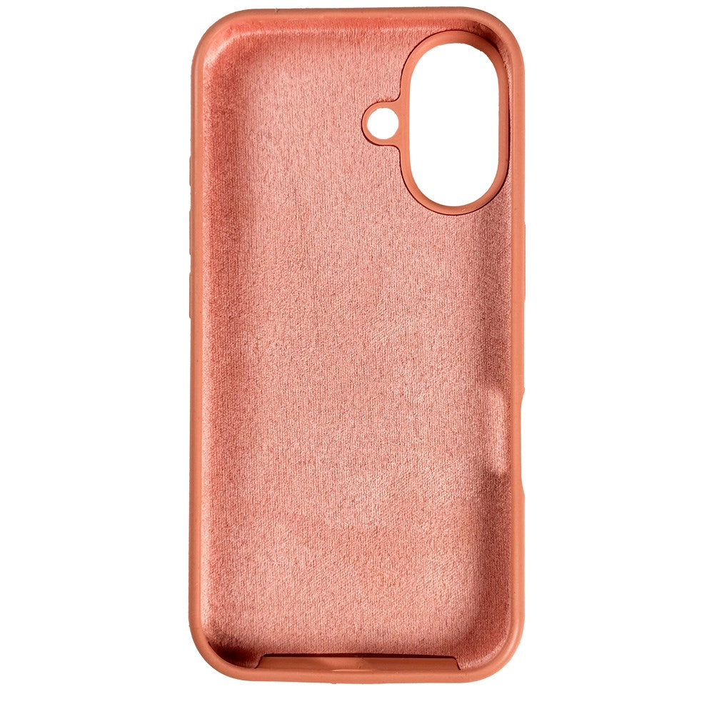 Nudient iPhone 16 Base Silicone Mobil Cover - Peach Orange