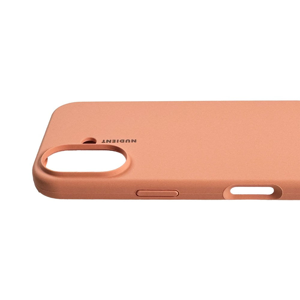 Nudient iPhone 16 Base Silicone Mobil Cover - Peach Orange