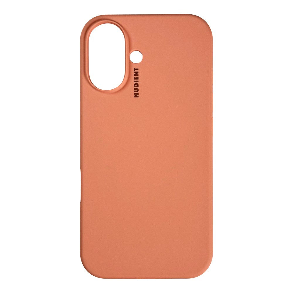 Nudient iPhone 16 Base Silicone Mobil Cover - Peach Orange