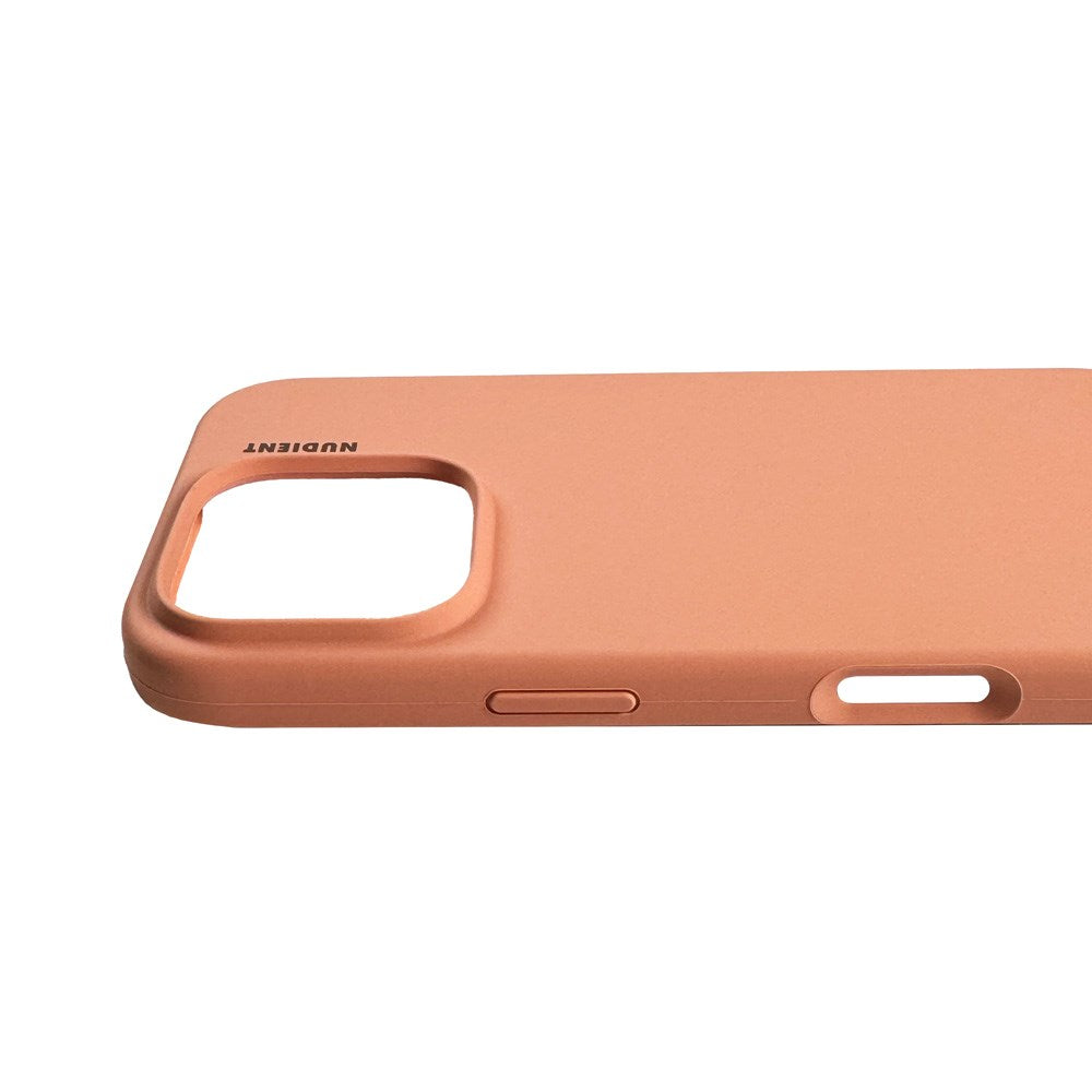 Nudient iPhone 16 Pro Base Silicone Mobil Cover - Peach Orange