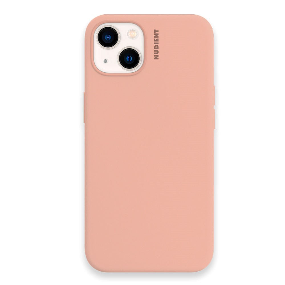 Nudient iPhone 13 Base Silicone Mobil Cover - Peach Orange