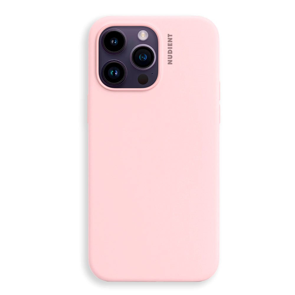 Nudient iPhone 14 Pro Base Silicone Mobil Cover - Baby Pink