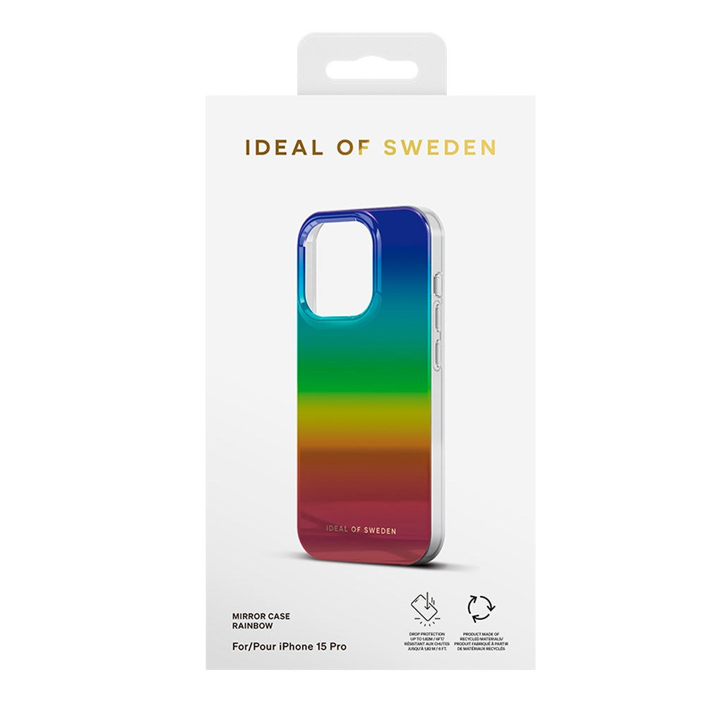 iPhone 15 Pro iDeal Of Sweden Mirror Cover - Rainbow