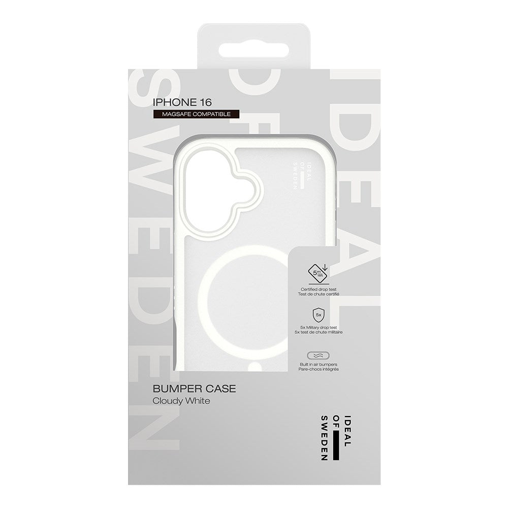 iDeal Of Sweden iPhone 16 Ideal Bumper Cover - MagSafe Kompatibel - Cloudy White
