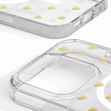 iPhone 16 Pro iDeal Of Sweden Clear Cover - MagSafe Kompatibel - Golden Hearts