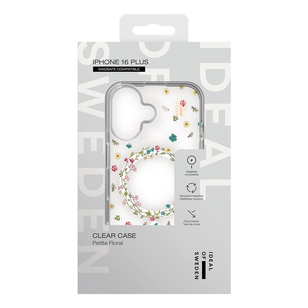 iPhone 16 Plus iDeal Of Sweden Clear Cover - MagSafe Kompatibel - Petite Floral