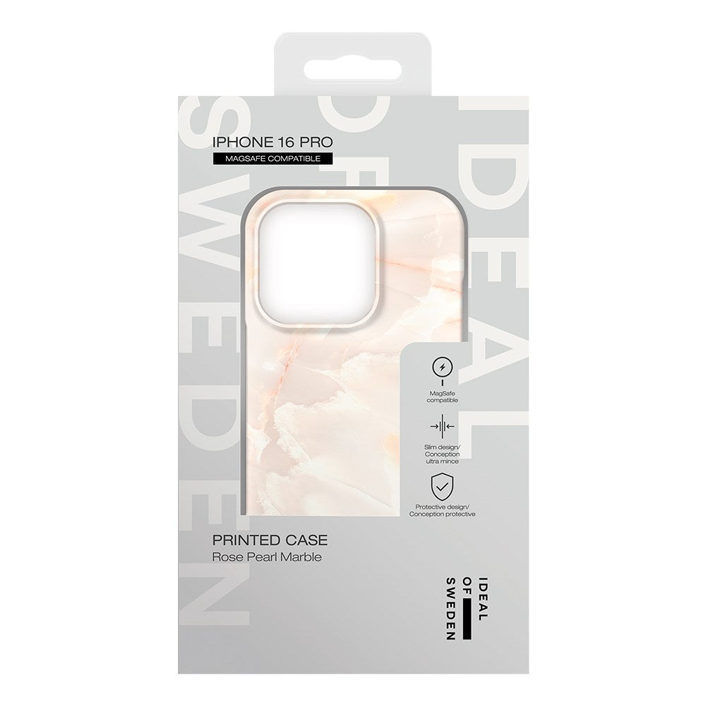 iDeal Of Sweden Fashion Cover til iPhone 16 Pro - MagSafe Kompatibelt - Rose Pearl Marble