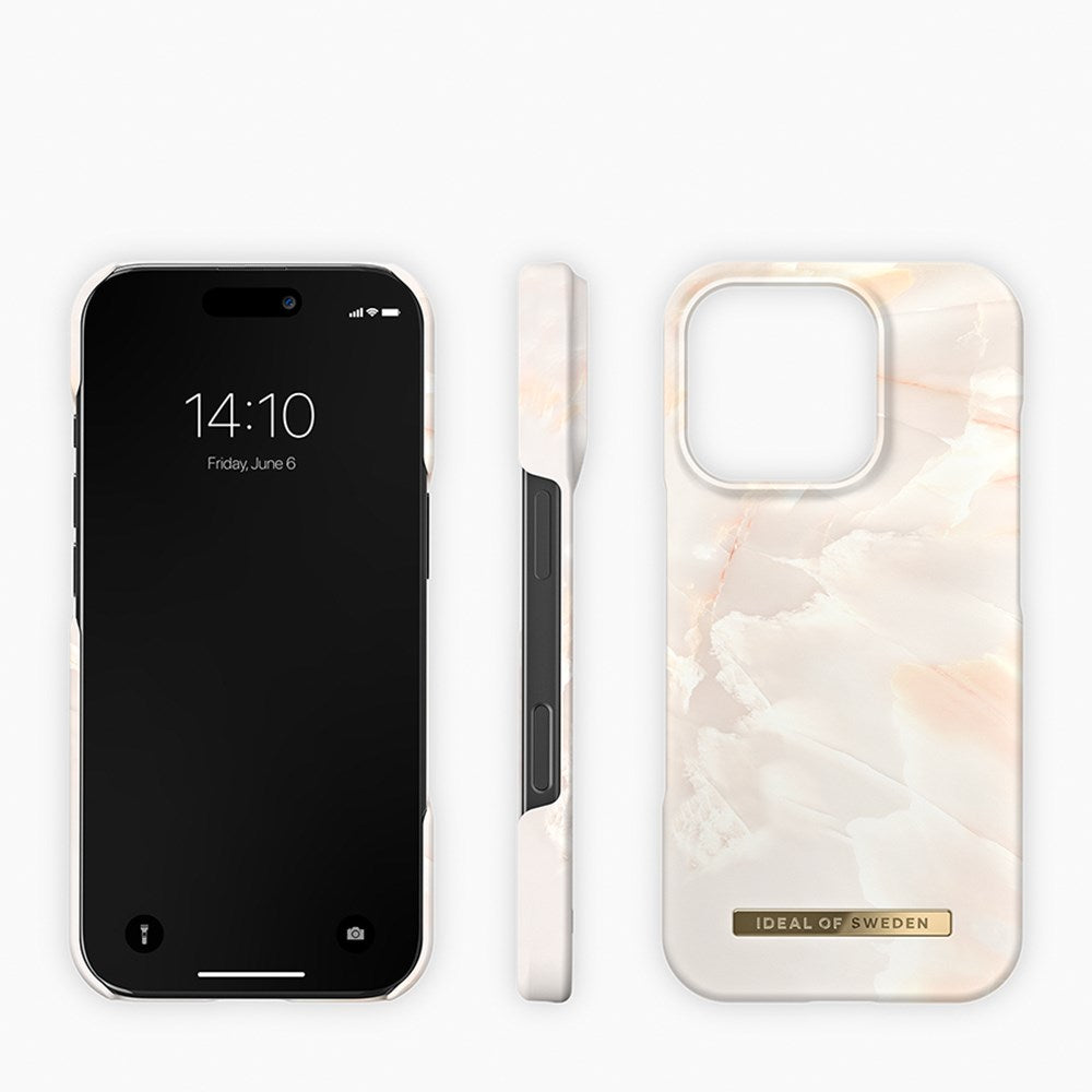 iDeal Of Sweden Fashion Cover til iPhone 16 Pro - MagSafe Kompatibelt - Rose Pearl Marble