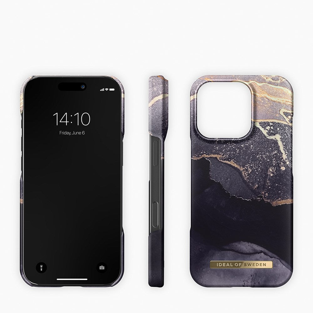 iDeal Of Sweden Fashion Cover til iPhone 16 Pro - MagSafe Kompatibelt - Golden Twilight Marble