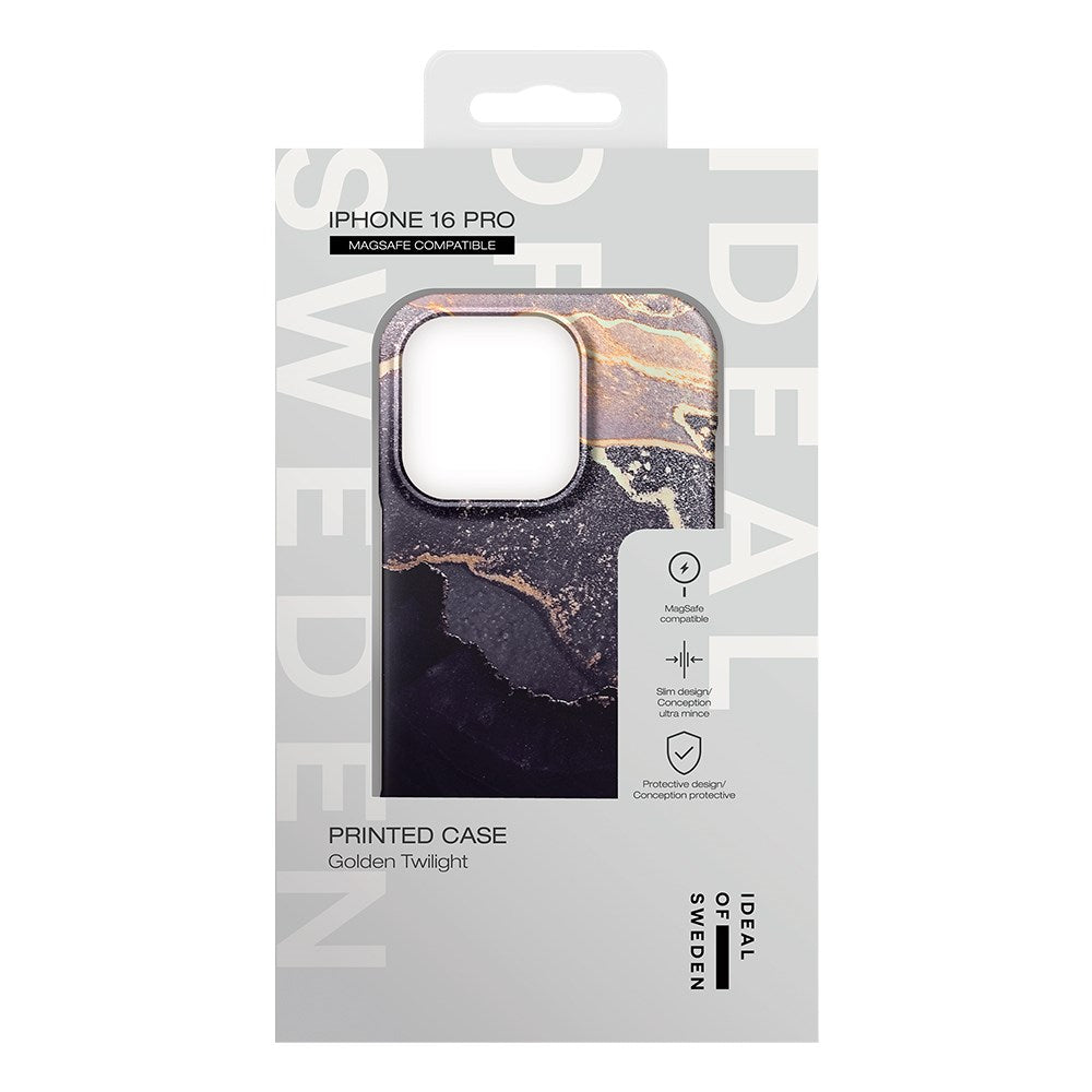 iDeal Of Sweden Fashion Cover til iPhone 16 Pro - MagSafe Kompatibelt - Golden Twilight Marble