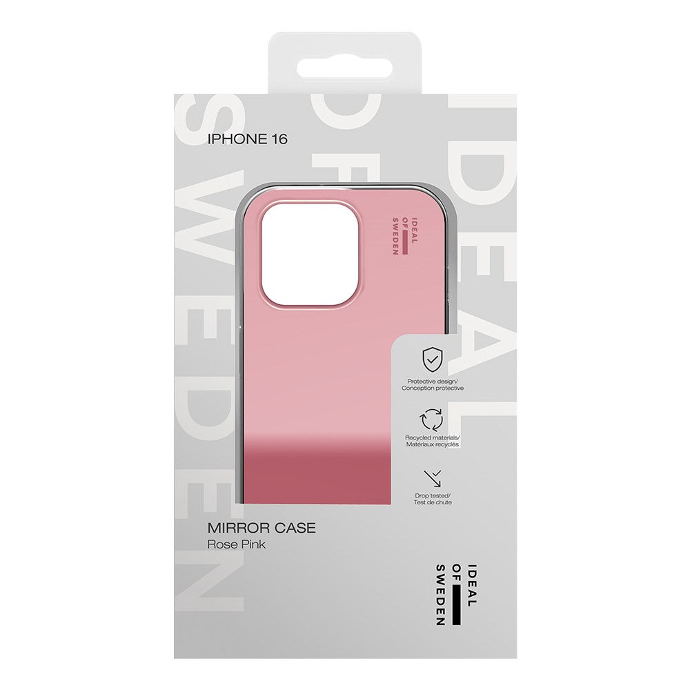 iDeal Of Sweden Mirror Cover til iPhone 16 - Mirror Rose Pink