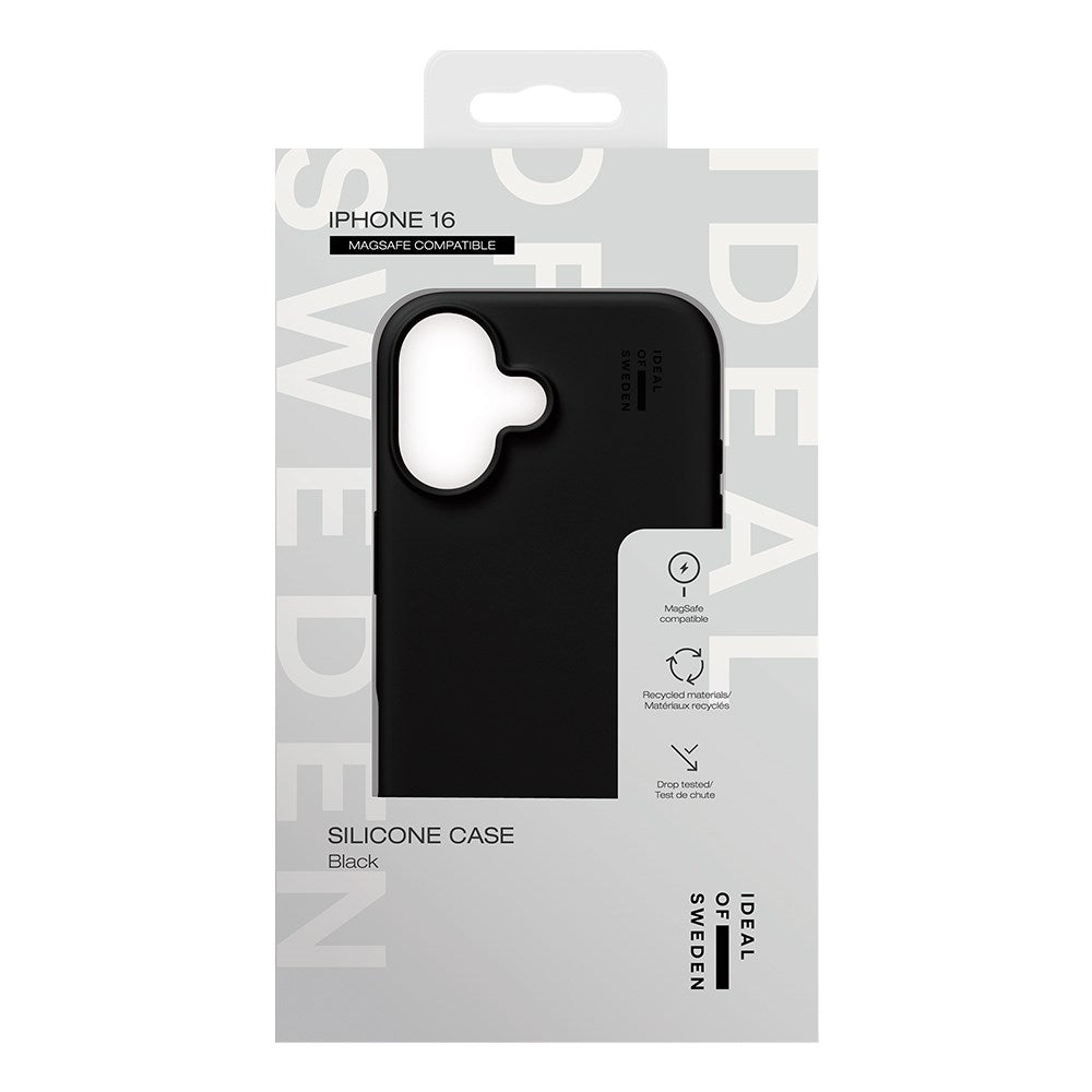 iDeal Of Sweden Silicone Cover til iPhone 16 - MagSafe Kompatibelt - Black