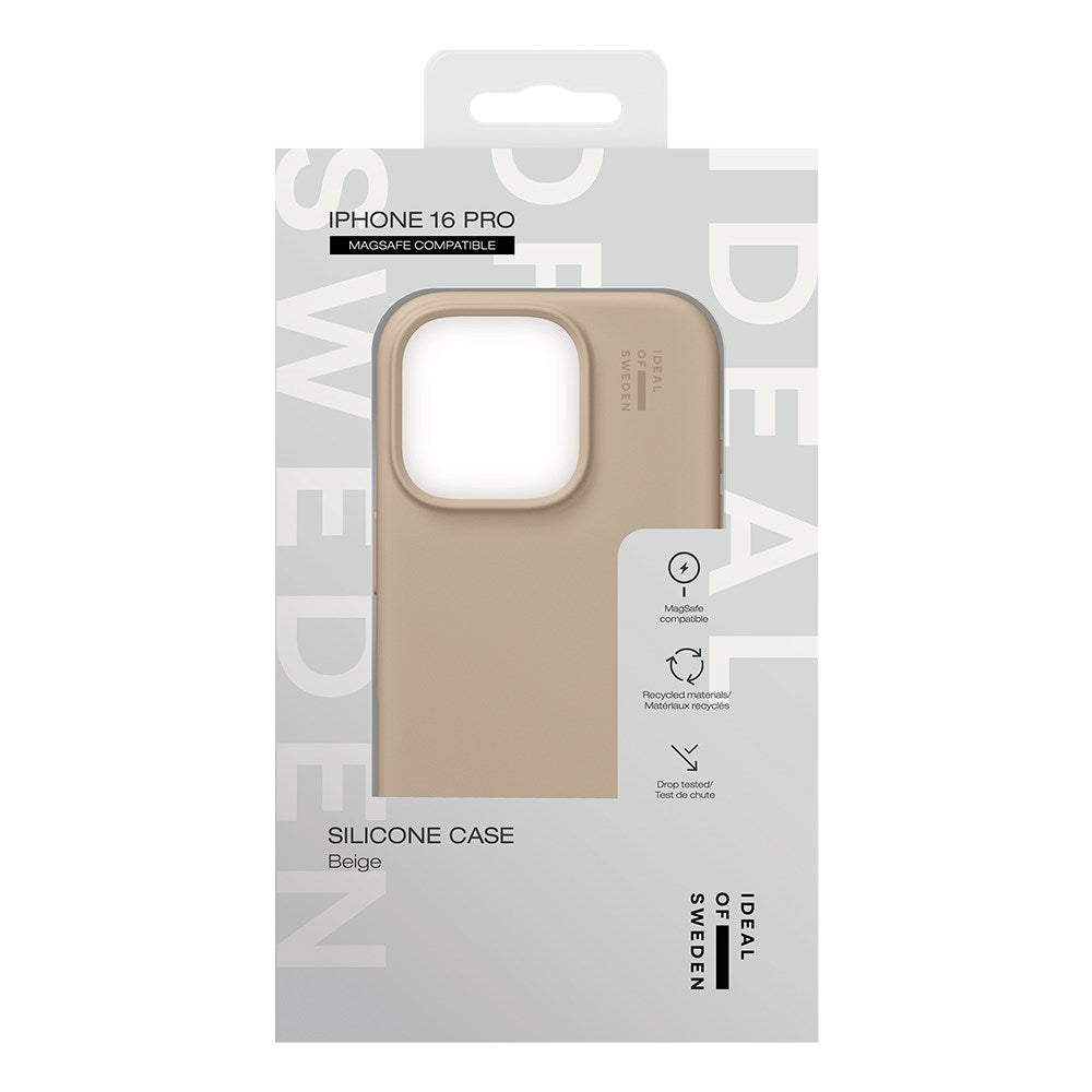 iDeal Of Sweden Silicone Cover til iPhone 16 Pro - MagSafe Kompatibelt - Beige