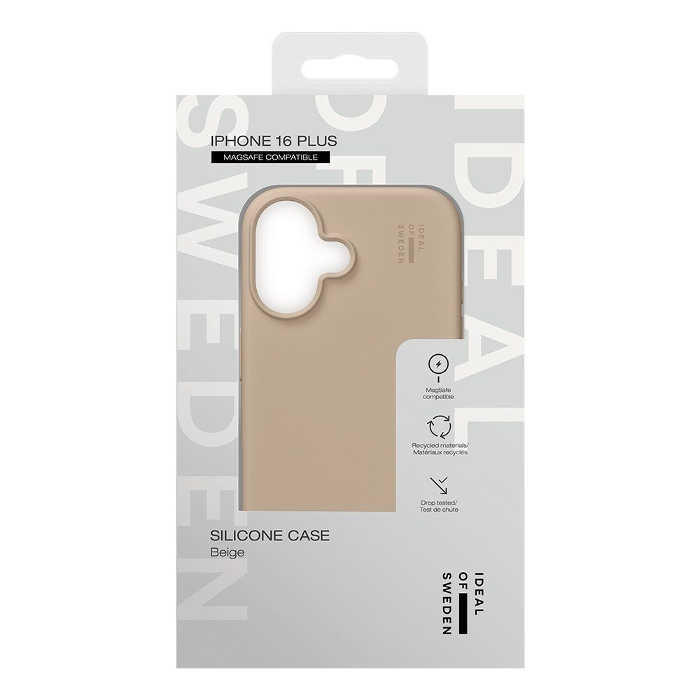 iDeal Of Sweden Silicone Cover til iPhone 16 Plus - MagSafe Kompatibelt - Beige