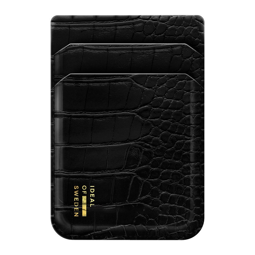 iDeal of Sweden Kort Holder - Vegansk Læder - MagSafe Kompatibel - Black Croco
