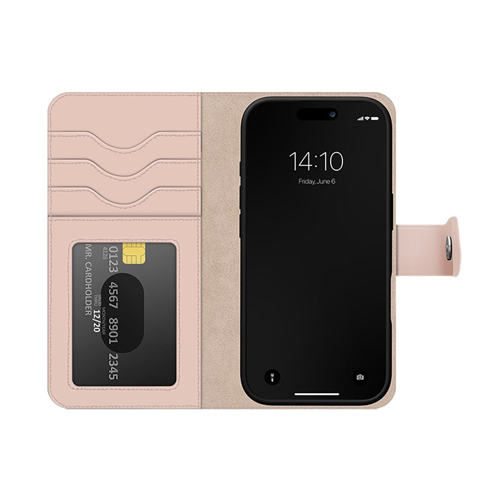 iPhone 16 Pro Max iDeal Of Sweden Magnet Wallet+ Flip Cover - Pink