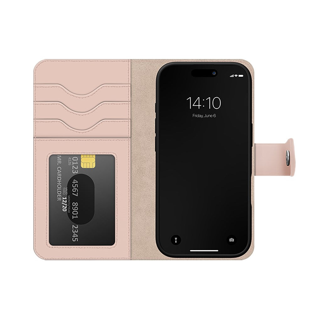 iPhone 16 Pro iDeal Of Sweden Magnet Wallet+ Flip Cover - Pink