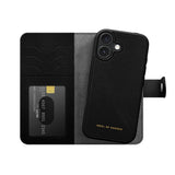 iPhone 16 Plus iDeal Of Sweden Magnet Wallet+ Flip Cover - Black