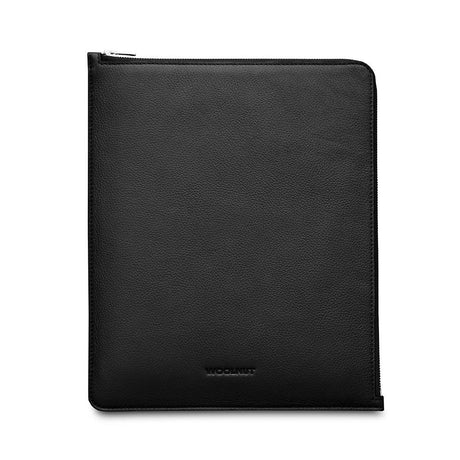 Woolnut Ægte Læder Folio Sleeve til iPad Pro 12.9" ( 2022 / 2021 / 2020 / 2018) / iPad Pro 13" (2024) - Sort