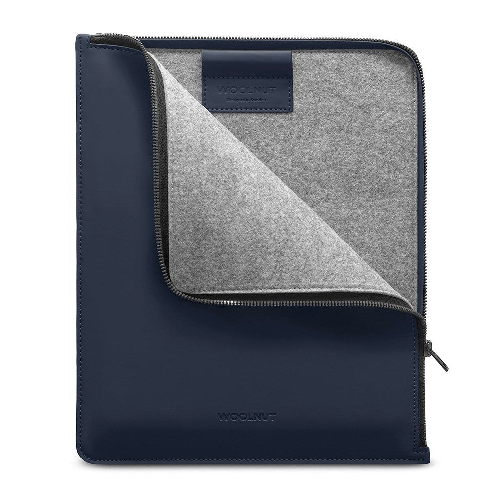 Woolnut PU Læder Folio iPad / Tablet Sleeve (325 x 265mm) - Blå